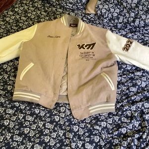 Mocha k1 varsity jacket